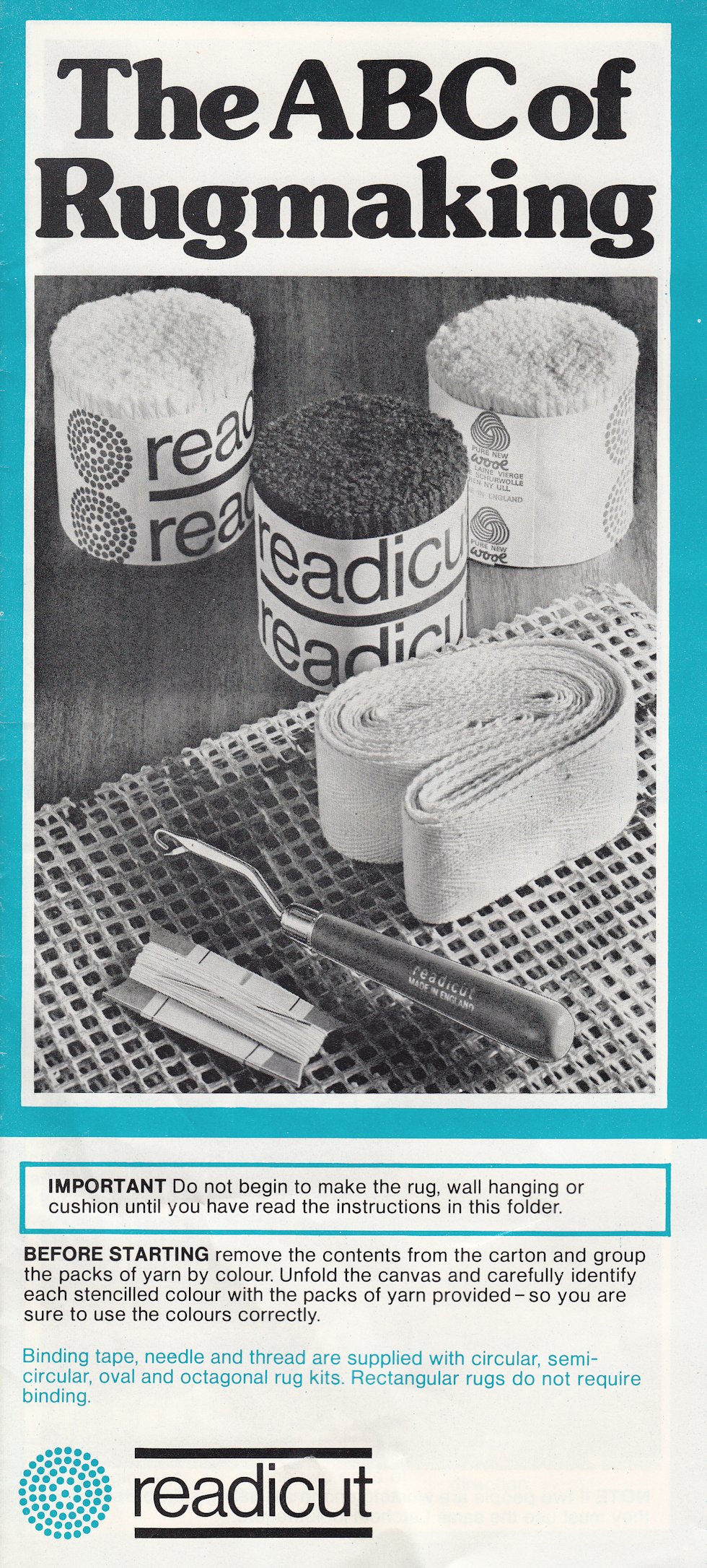 RUGMAKING SUPPLIES READICUT