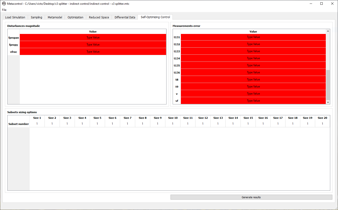 The “SelfOptimizing Control” tab — Metacontrol 1.0.4 documentation