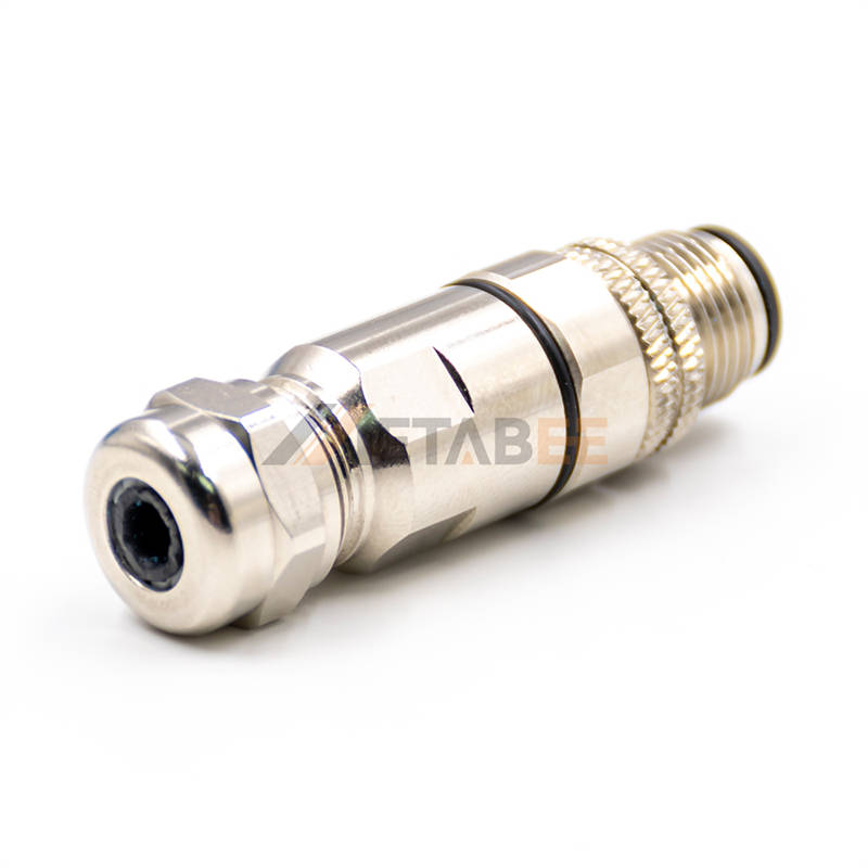 Shielded M12 A Coded 5 Pin Male Field Wireable Connector - MetabeeAI