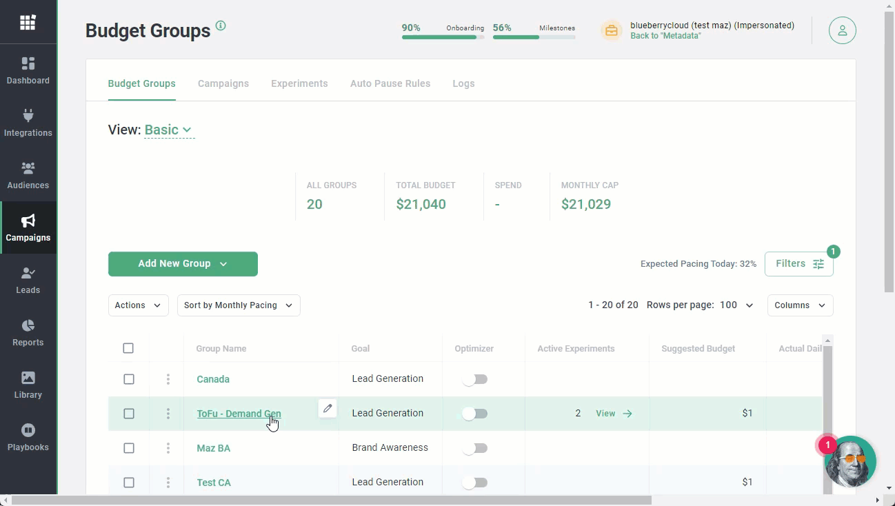 All about Budget Control metadata.io