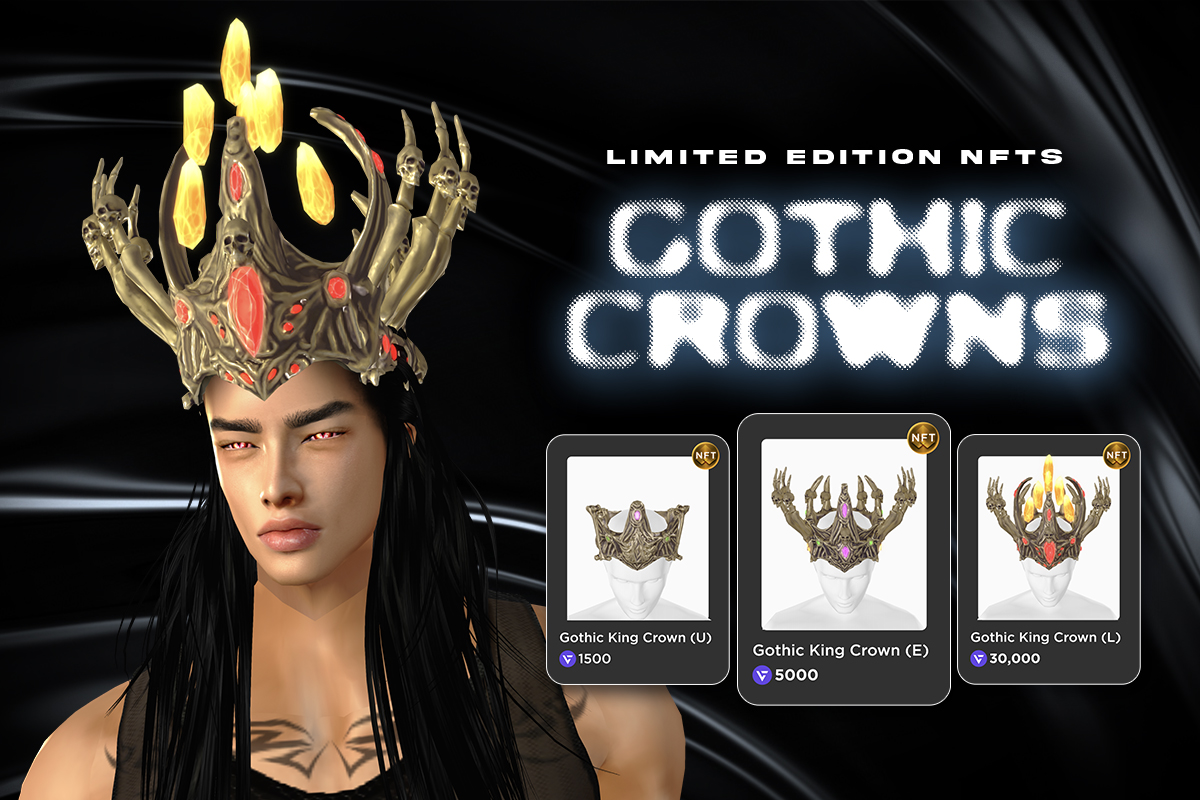 Limited Edition NFTs Gothic King Crowns MetaJuice