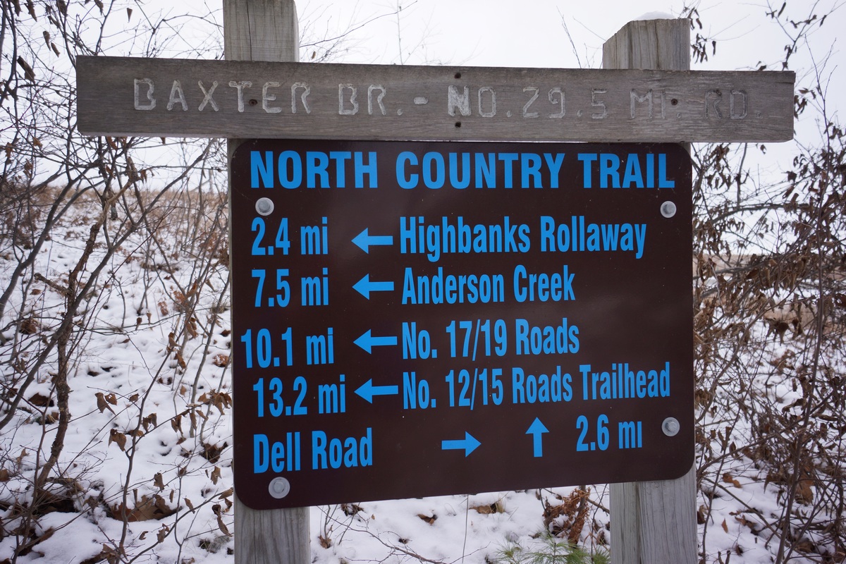North Country Trail Section Hike Hwy 131 to Mesick, MI Dec 2015