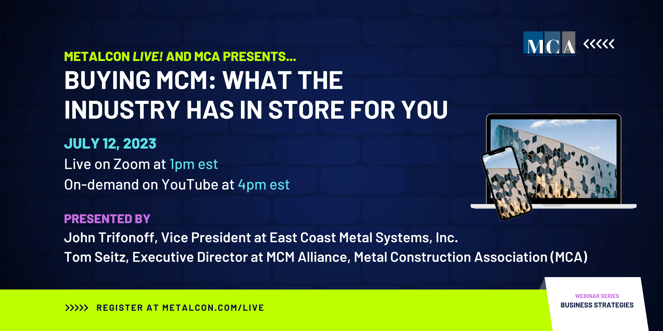 Buying MCM & Future MCM Systems METALCON Online