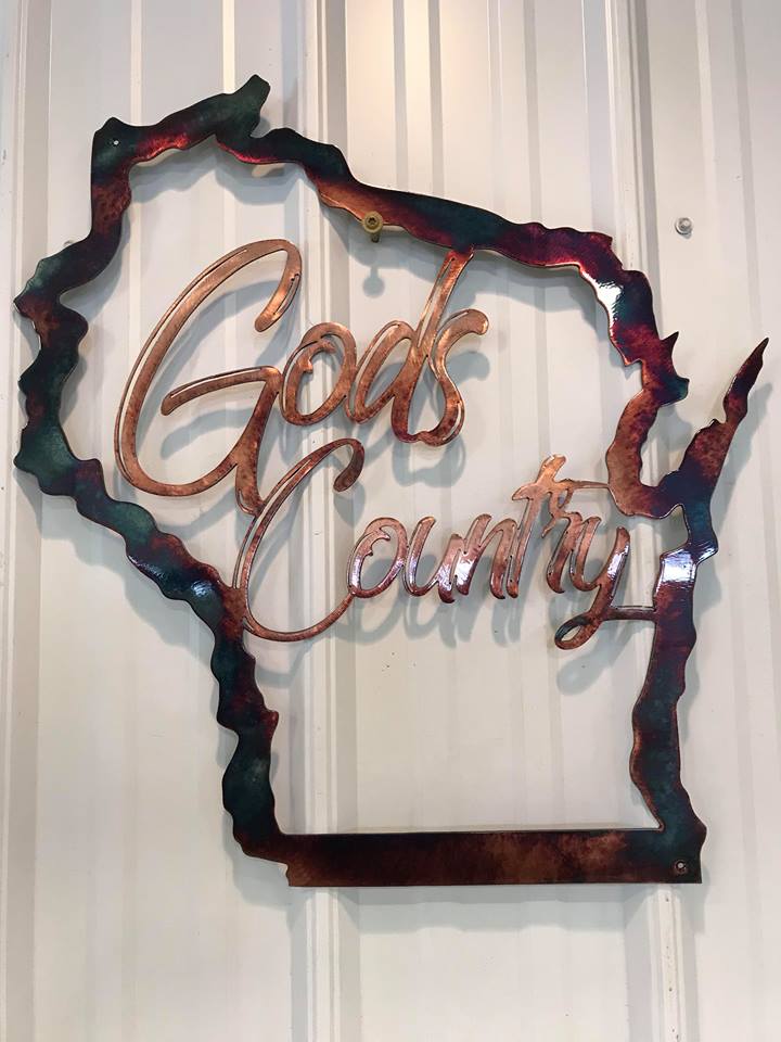 Gods Country Wisconsin Metal Decor Studios