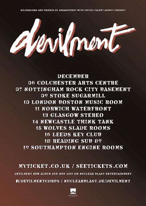 Devilment book UK tour; new record in the works