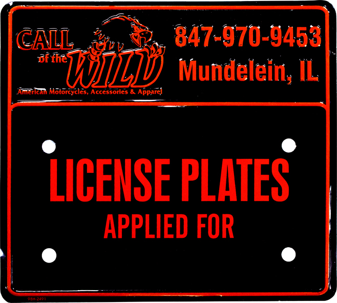 Motorcycle License Plates