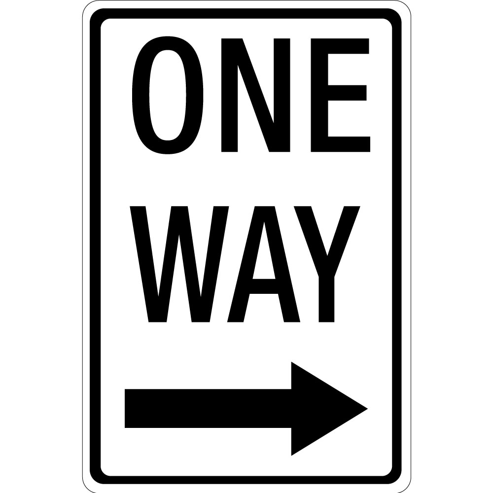 One Way Sign With Left Arrow Aluminum METAL Sign eBay