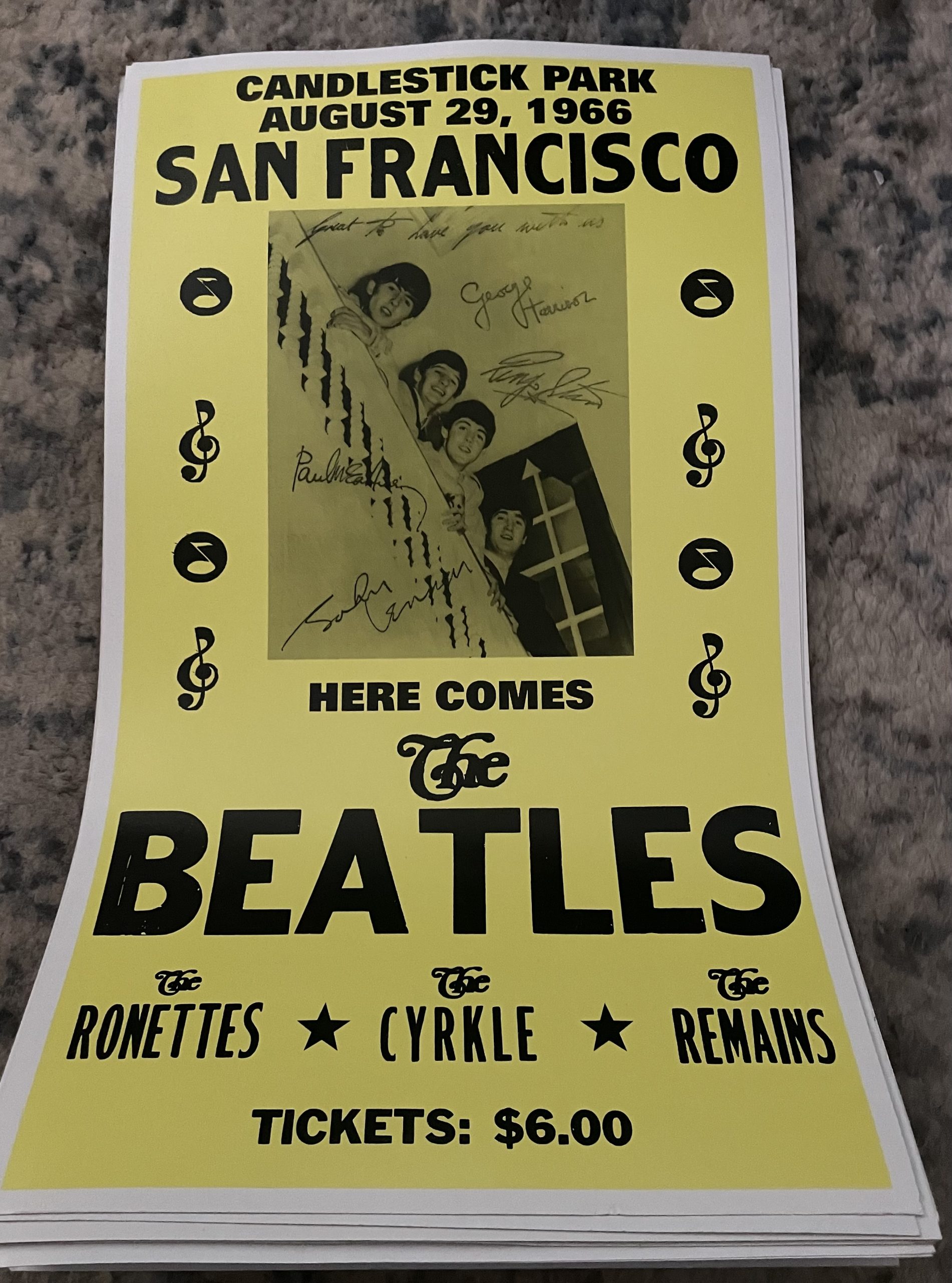 The BeatlesCandlestick ParkAugust 29, 1966 Metal Signs
