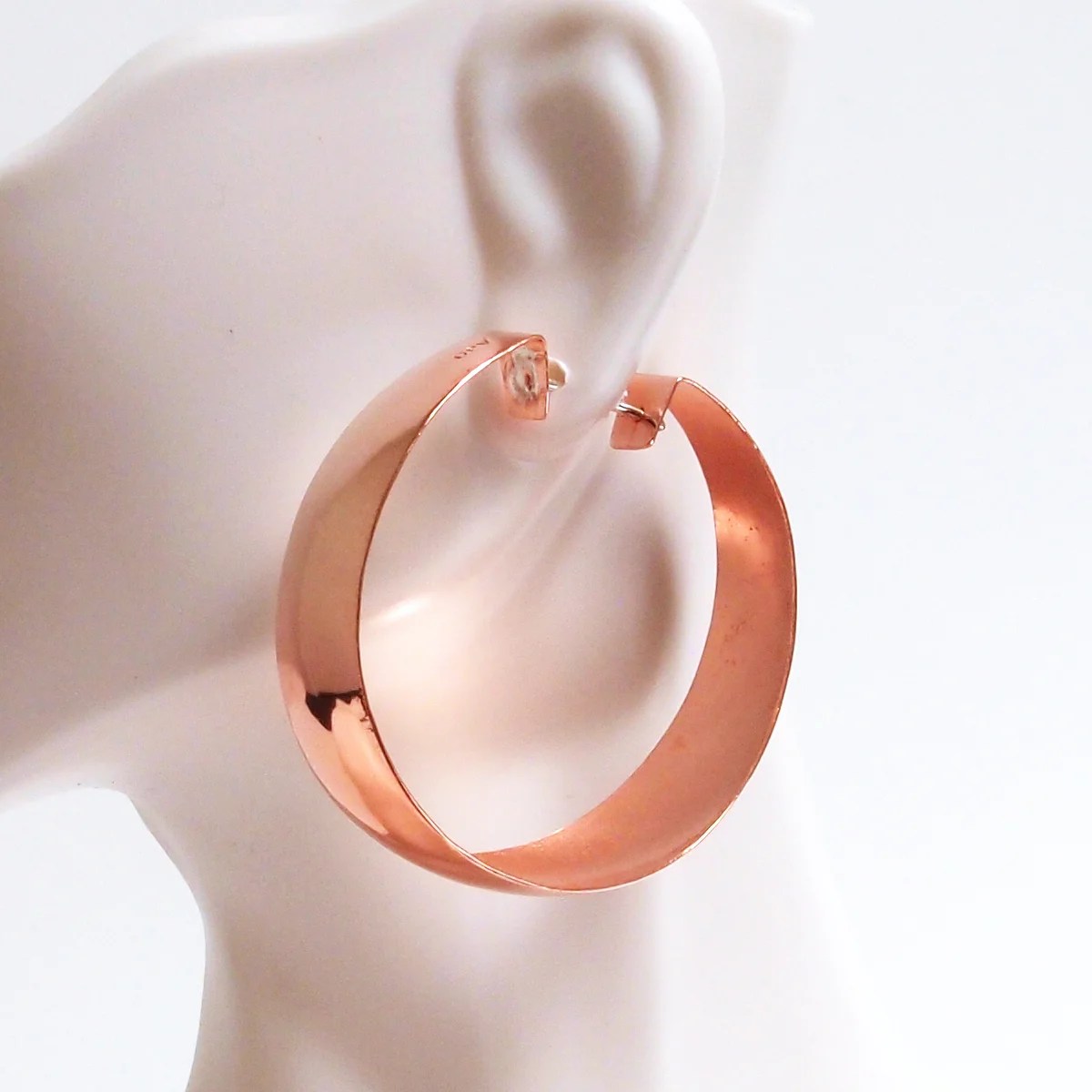 Handmade Copper Hoop Earrings