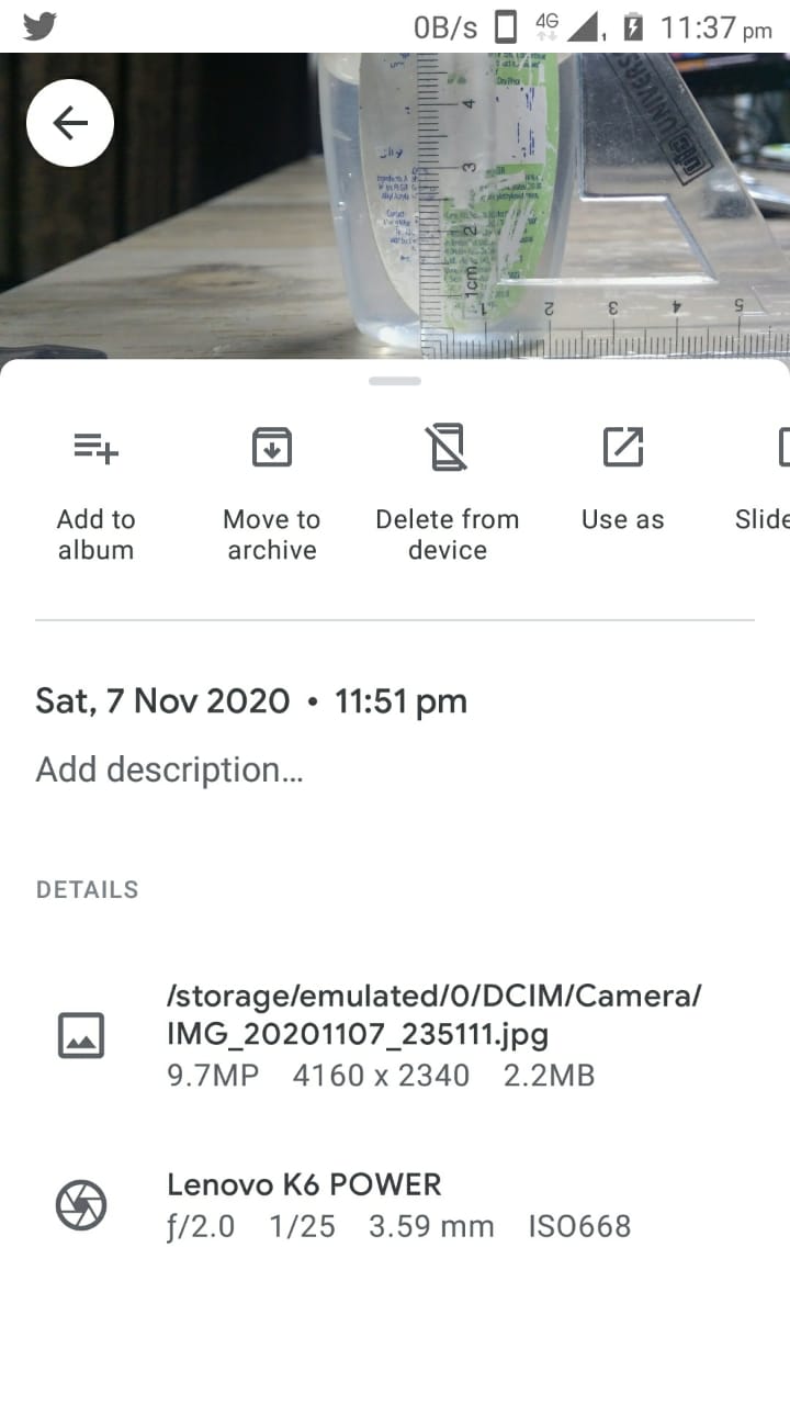 Find out the focal length of your camera in the smartphone. How did you