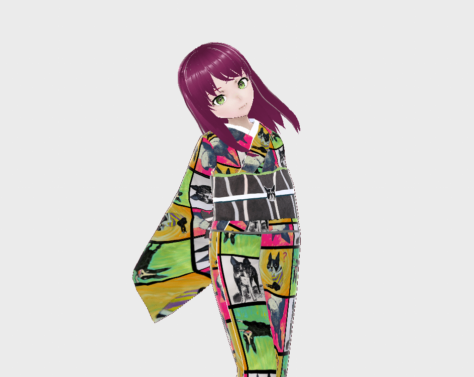 BostonterrierArt Metaverse Kimono