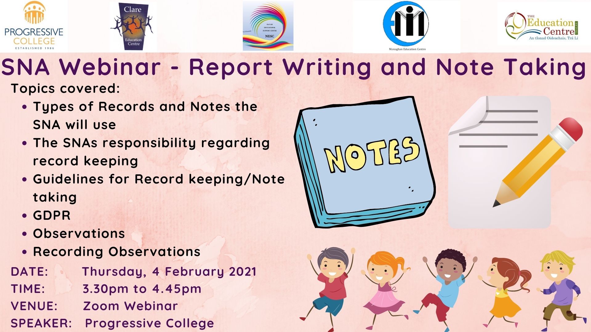 SNA Webinar Report Writing and Note TakingPrimary Monaghan