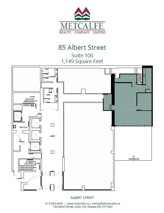 Suite 100, 85 Albert Street Metcalfe Realty Company Limited