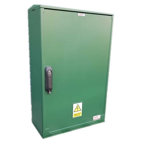 Large 3 Phase Electricity Meter Box W530 x H800 x D245 mm GREEN