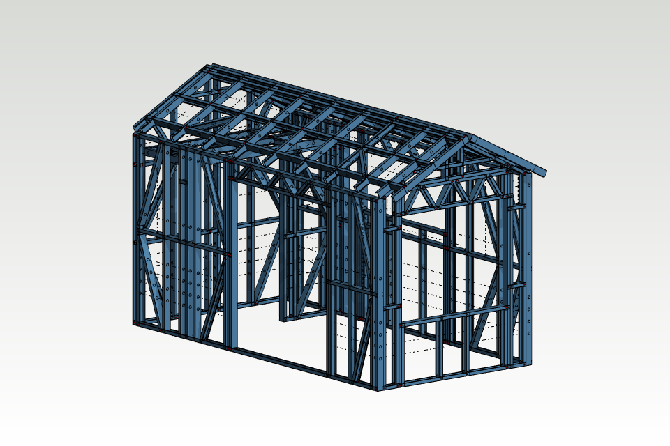 Gable 48 (4.8m) Tiny House Steel Frame Kit Metframe Australia
