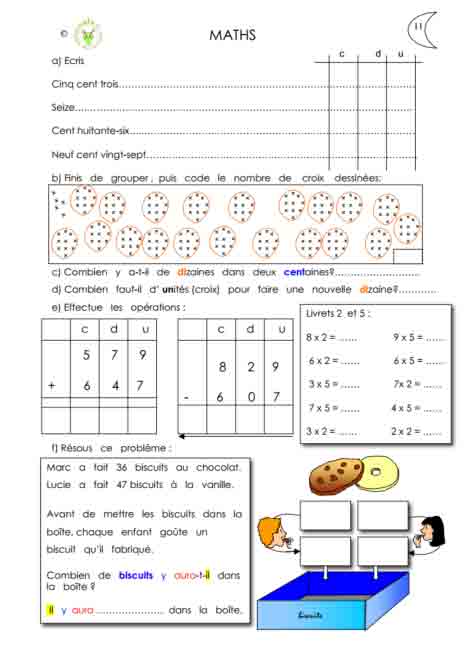 Exercises Math 5p Programme d’entrainement Maths 5P HARMOS | Methodolodys