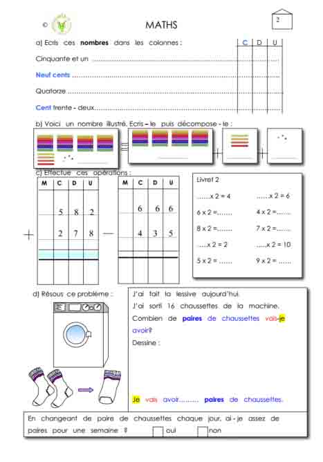 Exercises Math 5p Programme d’entrainement Maths 5P HARMOS | Methodolodys