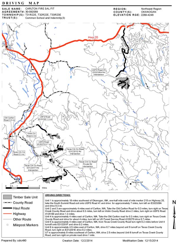 DNR proposes salvage logging in 1,285 acres of Carlton Complex Fire’s