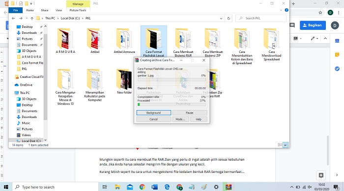 Cara Membuat File RAR atau Melakukan Kompresi Ke RAR