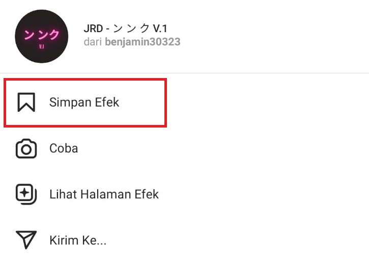 Cara Menyimpan Efek Instagram (Menyimpan Efek dari Storie Orang Lain)