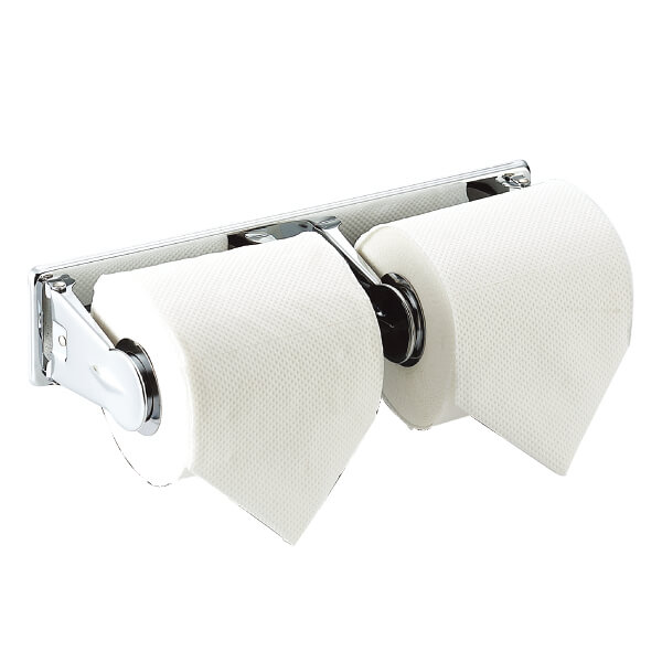 Chrome Double Toilet Paper Dispenser (Surface Mounted) Metpar