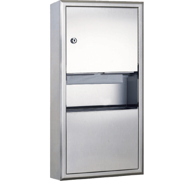 Paper Towel Dispenser & Waste Receptacle (Surface Mounted) Metpar
