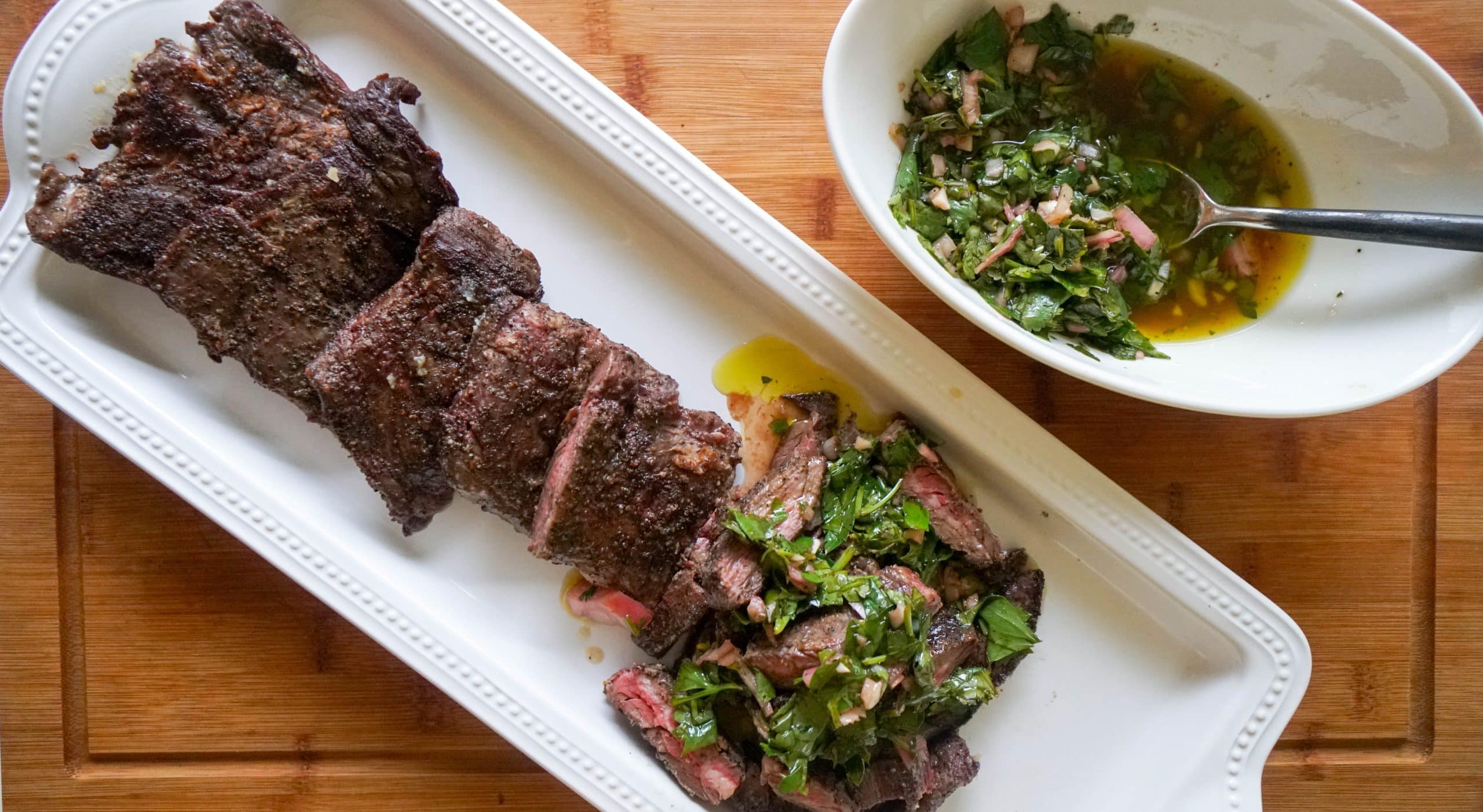 PanSeared Skirt Steak with Chimichurri Sauce MetPro