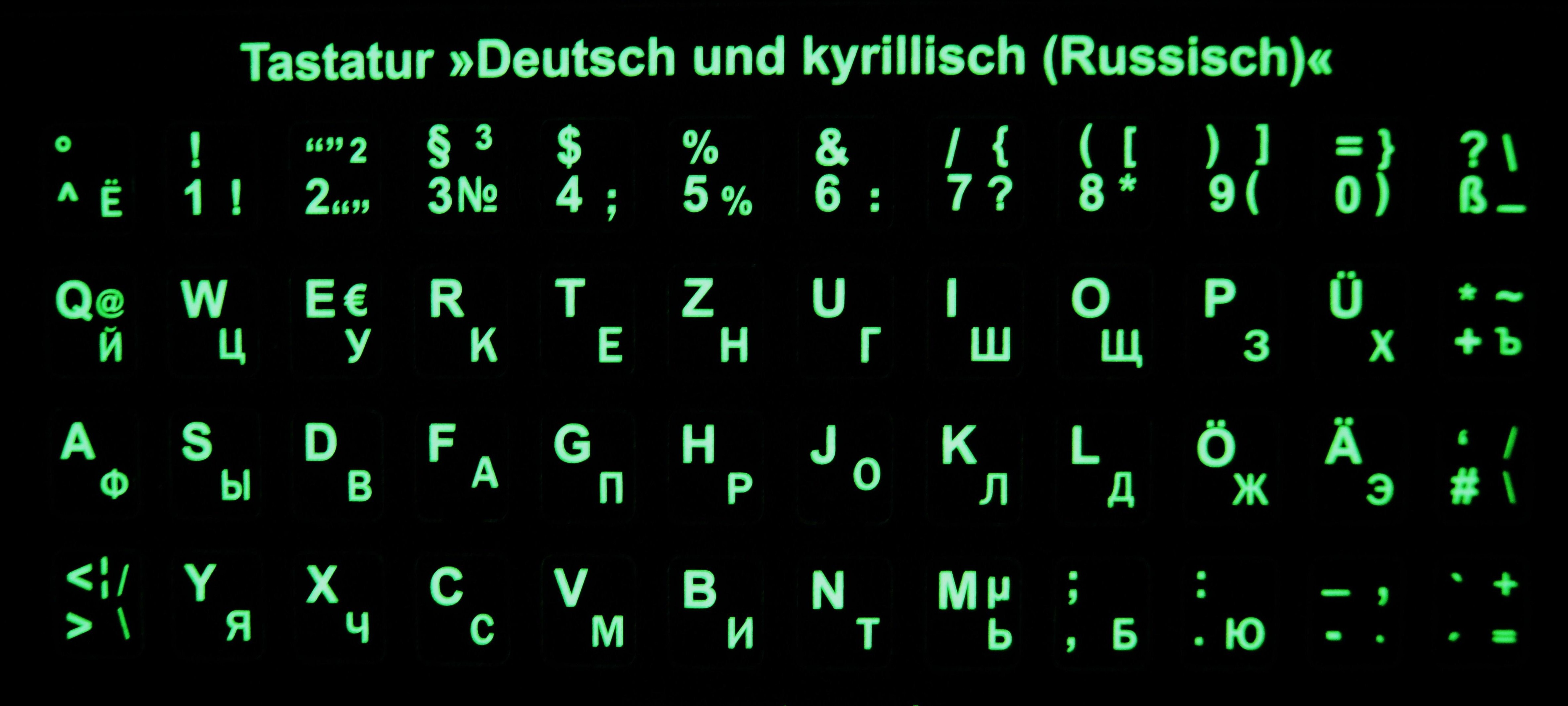 RUSSIAN KEYBOARD STICKERS with GLOWING Effect eBay