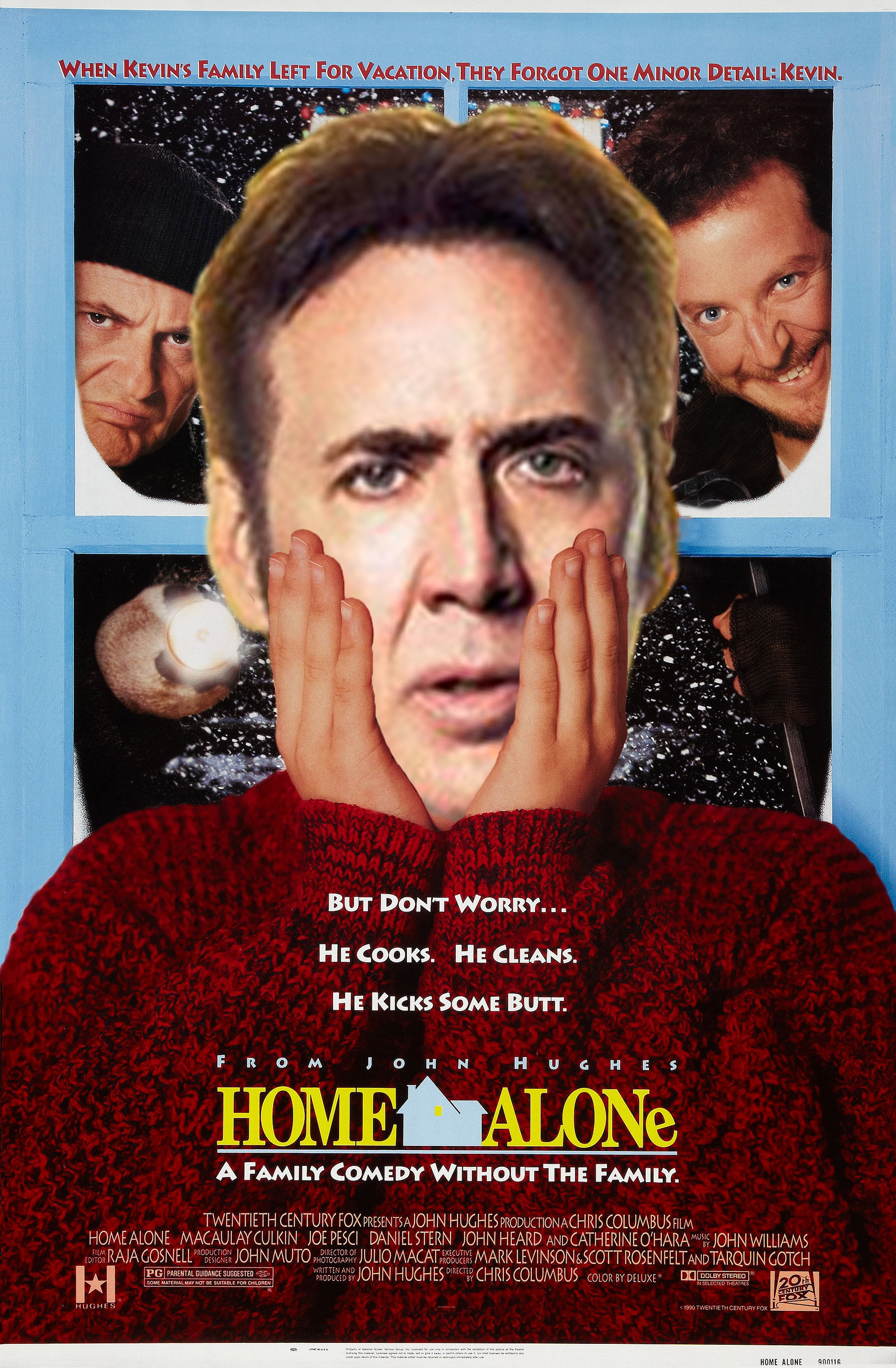 How putting a badly Nicolas Cage into any classic film