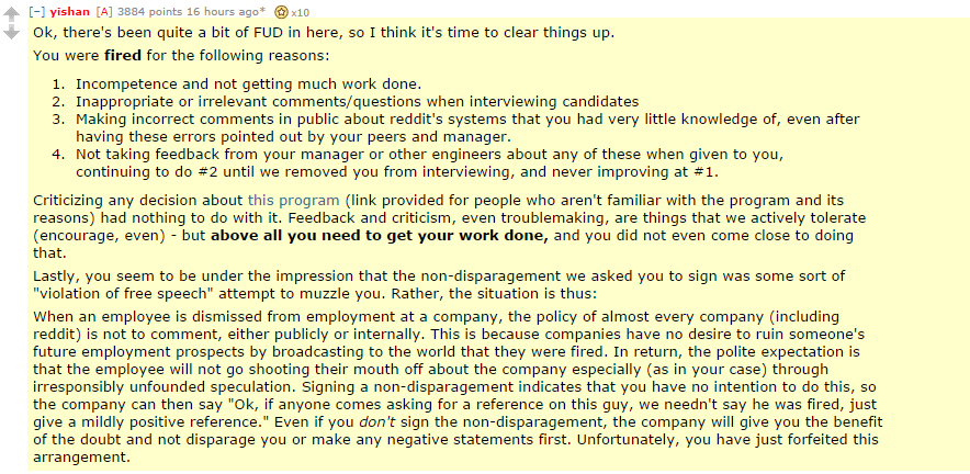 Former Reddit employee David Ehrmann uses the site to rant, until his