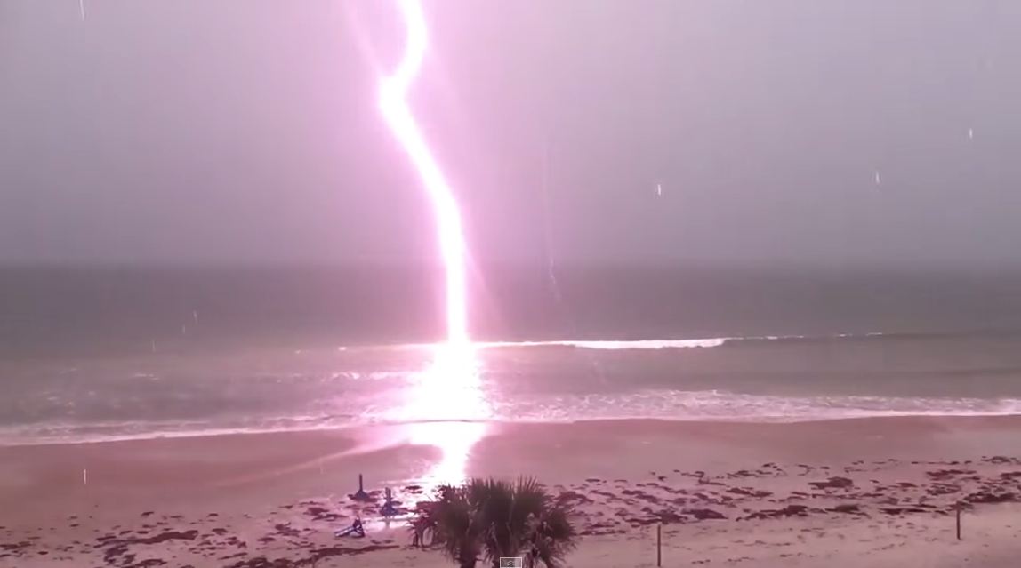 Lightning hitting a beach in slow motion is pretty epic Metro News