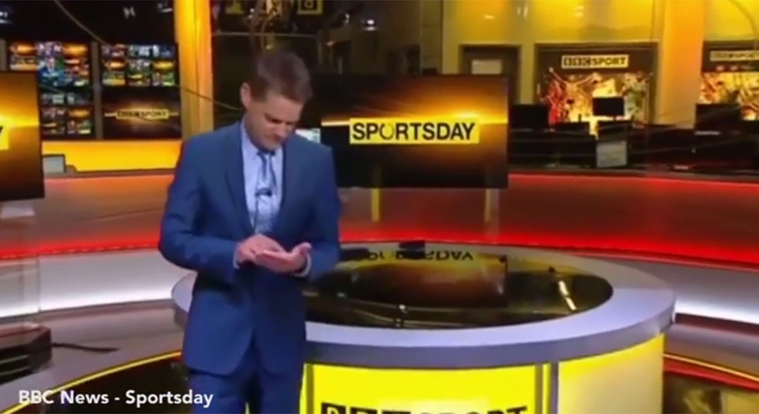 BBC sports Chris Mitchell signs off broadcast 'imaginary