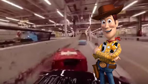 This airport baggage system is exactly like that scene from Toy Story 2