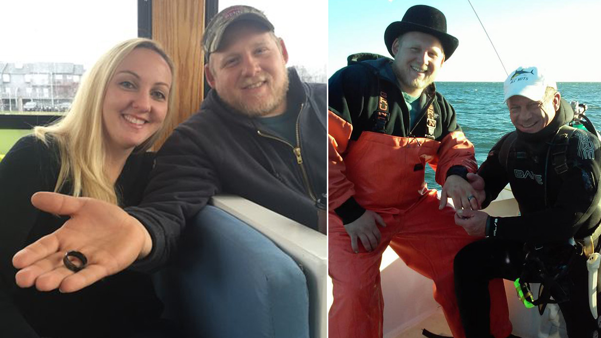 Fisherman finds his lost wedding ring at the bottom of the sea in New
