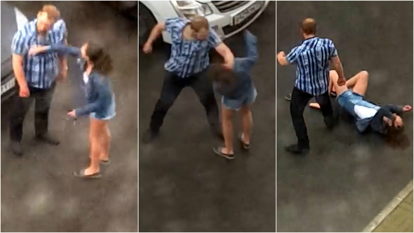 Boyfriend knocks girlfriend to the ground with repeated punches Metro