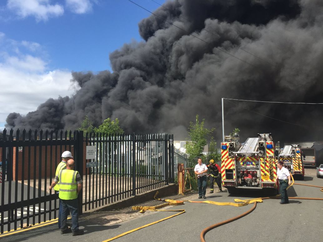 Eight fire crews battle massive blaze at recycling plant Metro News