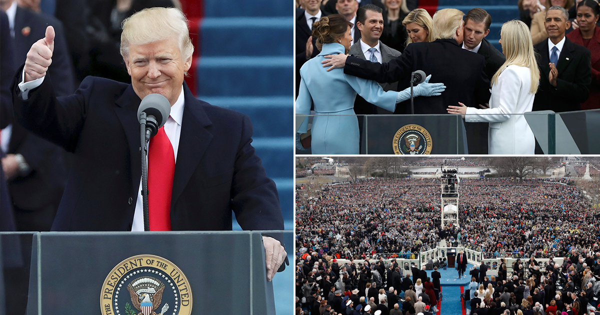 Donald Trump's inauguration live 45th President of the USA sworn in