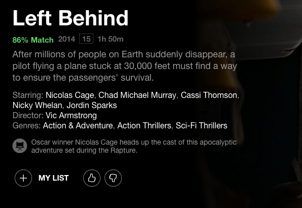 Ranking The 11 Nicolas Cage Films On Netflix Uk By Their - 