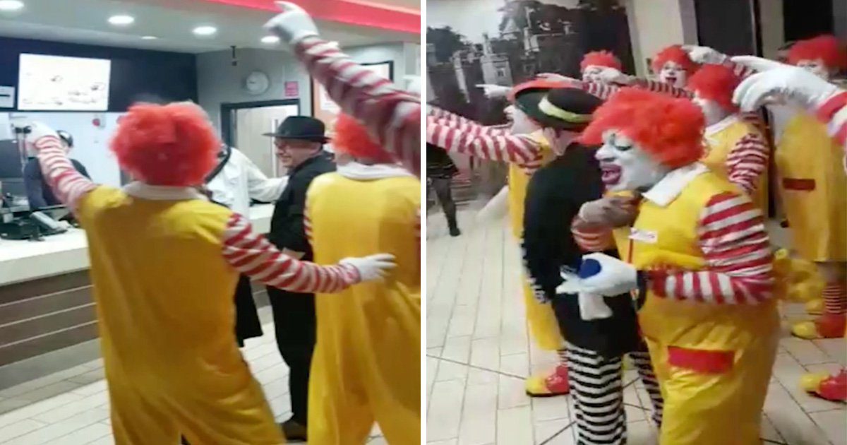 Ronald McDonalds chant 'You're sh*t, you know you are' in Burger King