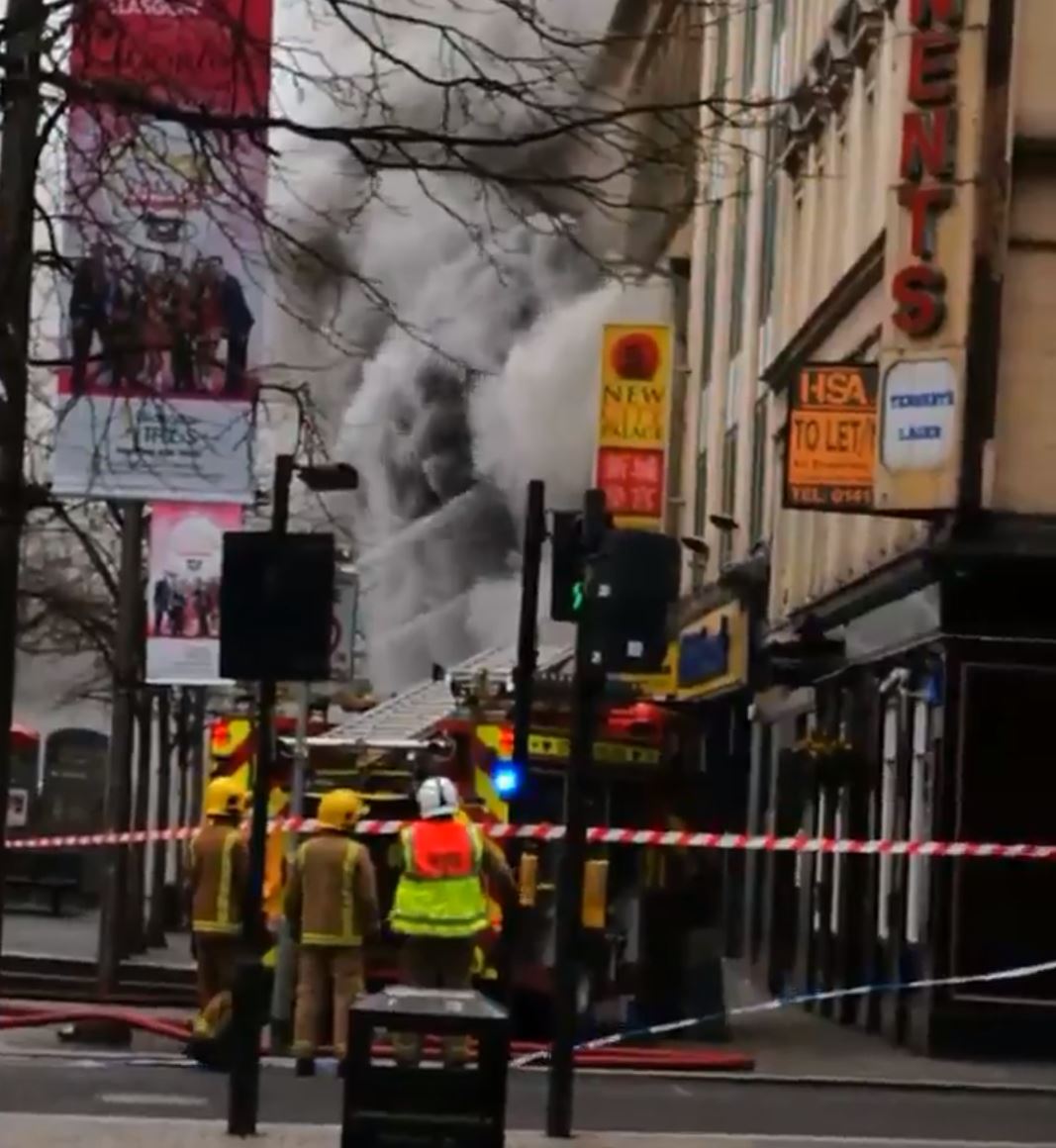 Glasgow fire in Sauchiehall Street sparks asbestos warning across city