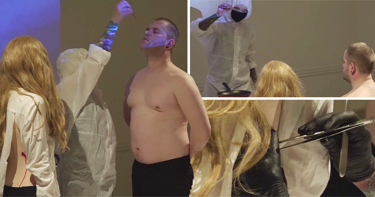 Cannibal chef feeds couple slices of their own body for Facebook Live