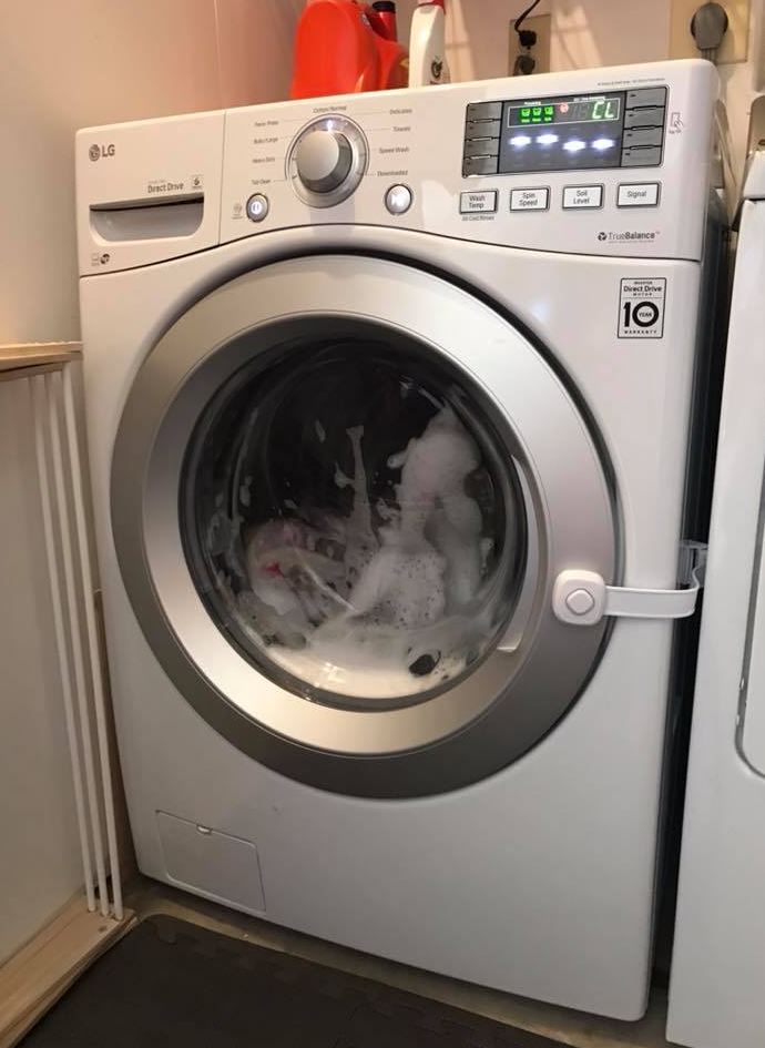 Girl, 3, gets trapped in airtight washing machine as it begins to fill