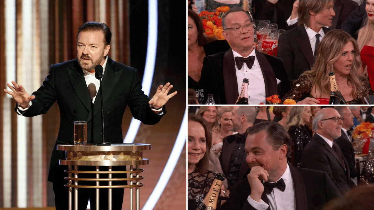 Tajemství otáčení Normální ricky gervais golden globes speech