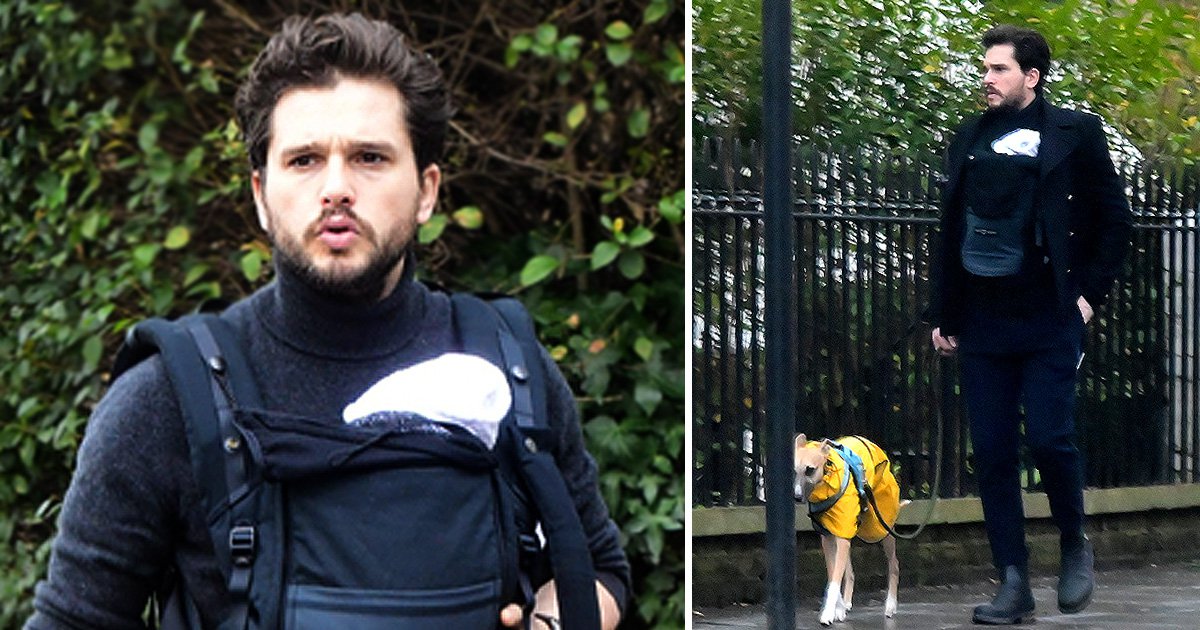 Game Of Thrones' Kit Harington takes baby with Rose Leslie for walk