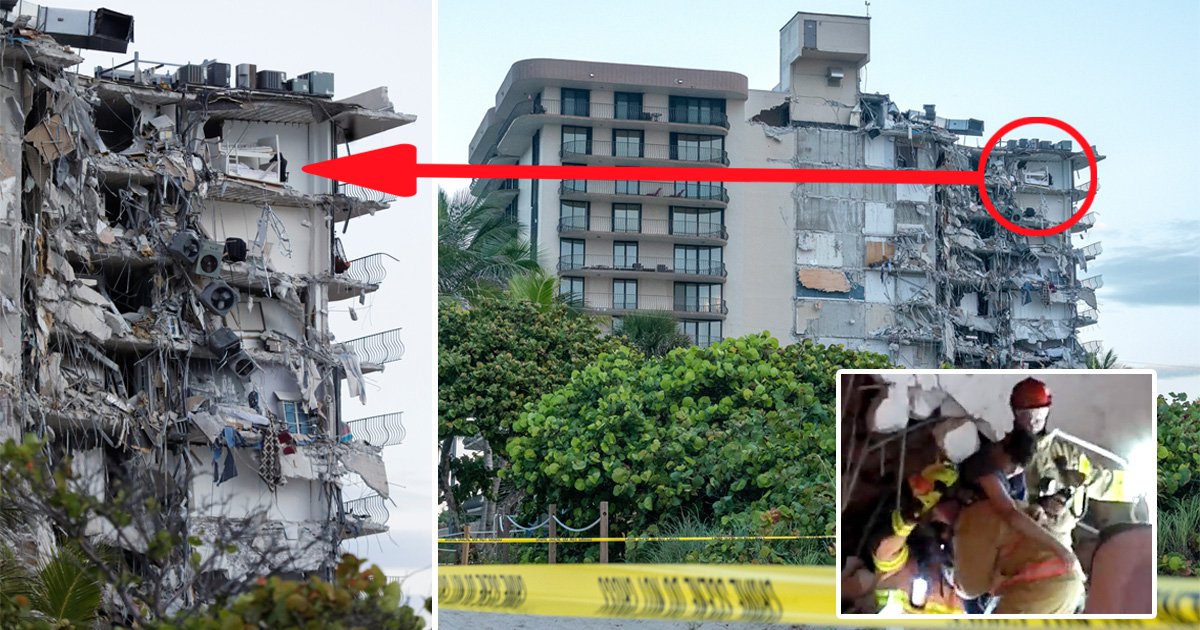 Miami 12story building collapses sparking massive rescue operation