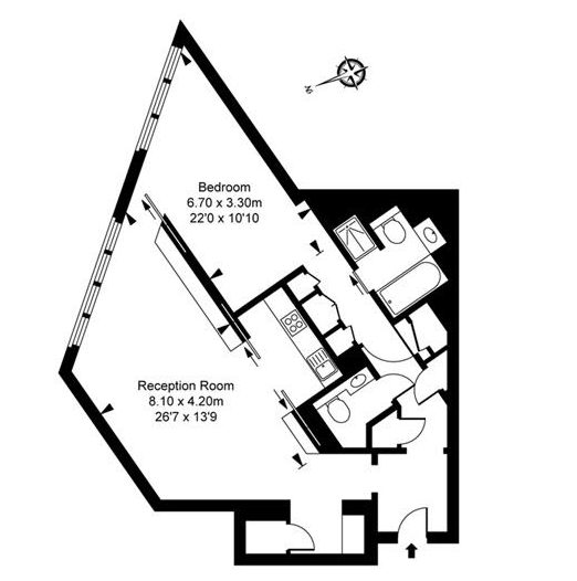 Inside a onebedroom flat in London available to rent for £14k a month