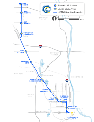 Metro Blue Line Map Route Modification Report - Metropolitan Council