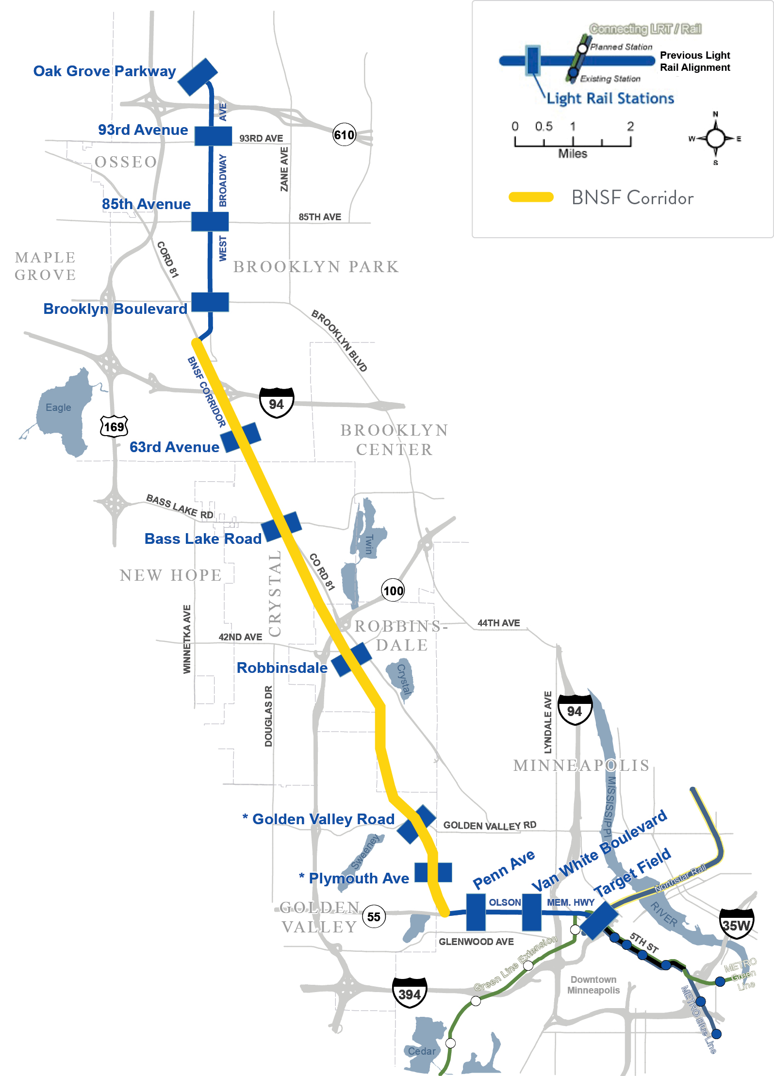 Metro Blue Line Map Route Modification Report - Metropolitan Council