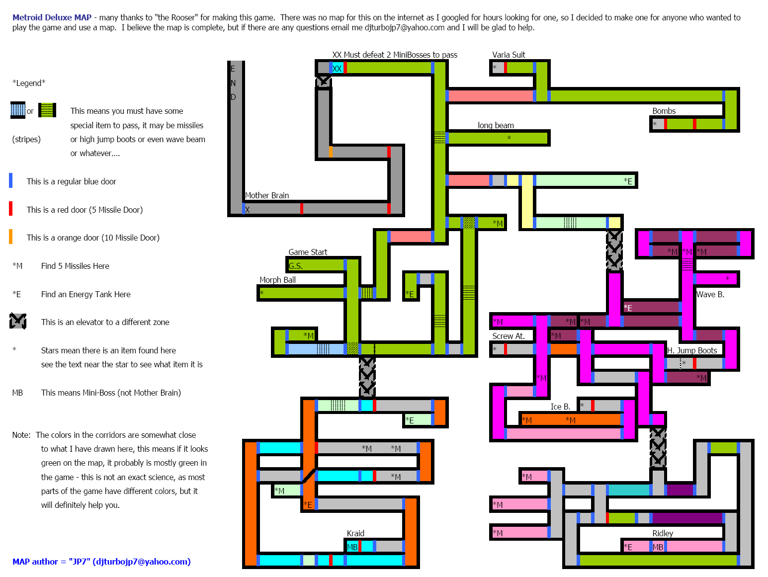 Game maps Metroid (Metroid Recon)
