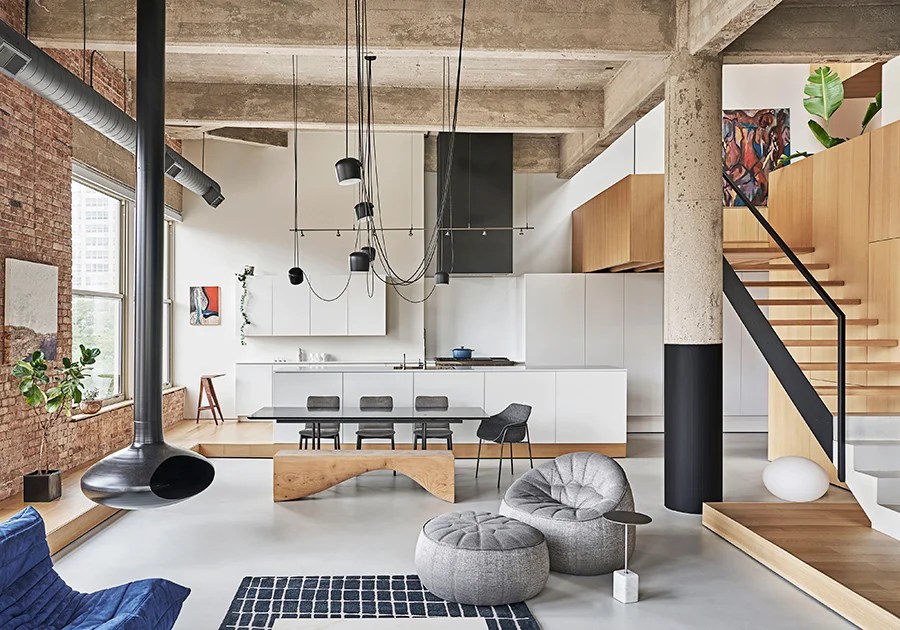 An Old Chicago Factory Loft Is Transformed Into a Homebody's Dream